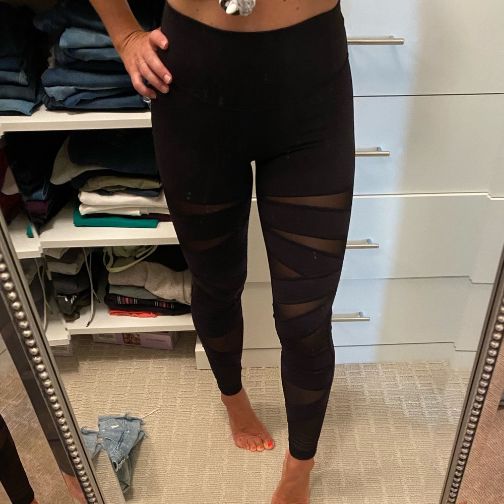 Black mesh cut out Lululemon Leggings